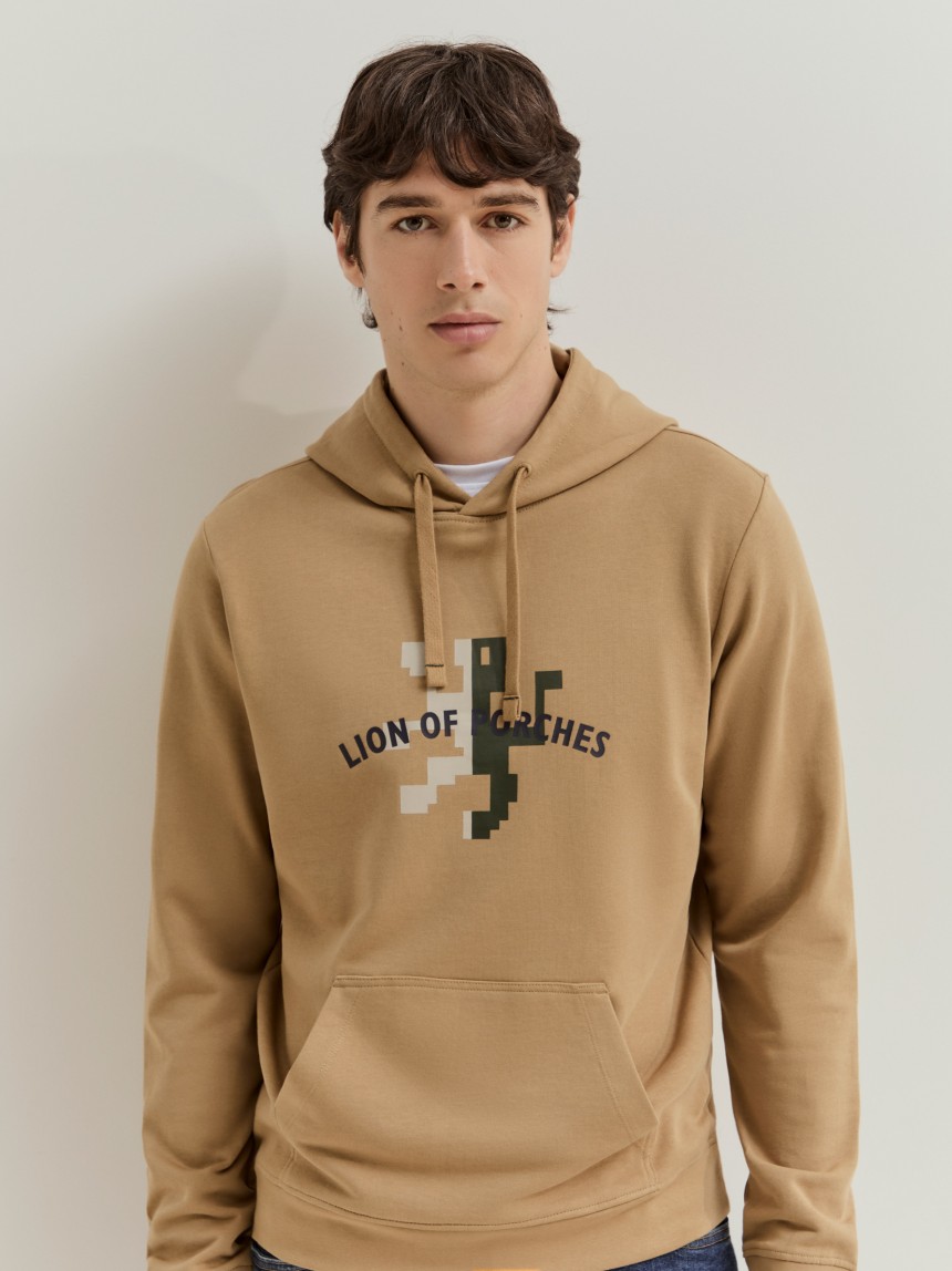 Sweatshirt de algodão com capuz
