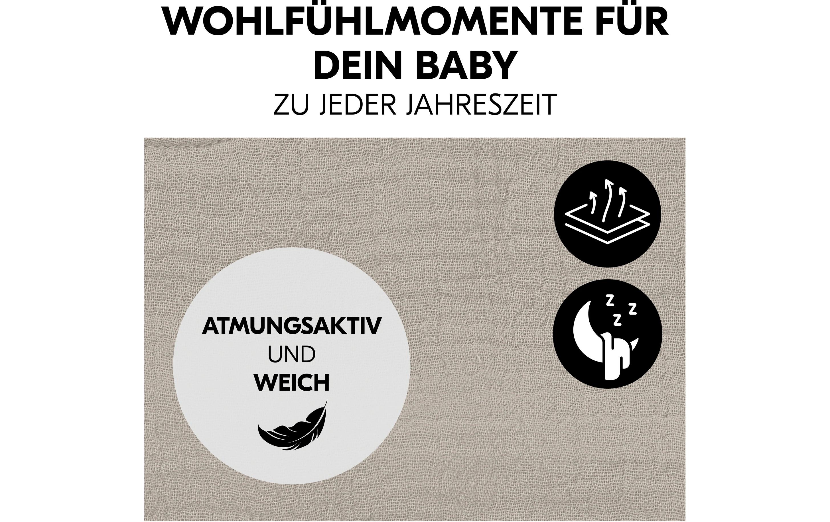 Hochstuhlaufsatz Bouncer Bezug BeigeAtmungsaktiver Baumwollbezug für Babywippen
