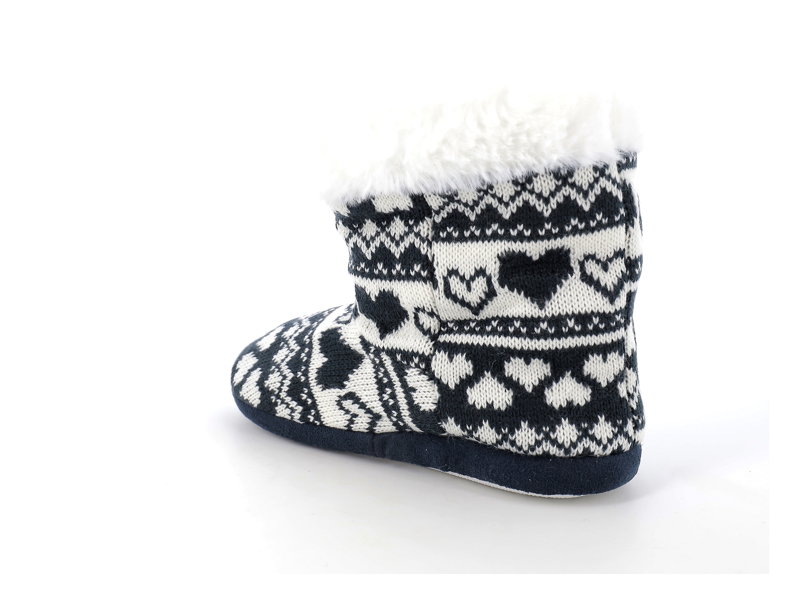 F brand-B590523 Textile Marine-Blanc