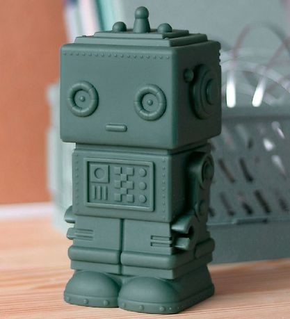A Little Lovely Company Sparegris - 16 cm - Robot - Dark Sage