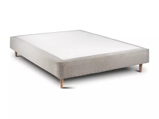 Sommier Tapissier Bouclette Beige 160x200 H35cm