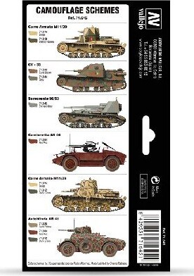 Vallejo - Model Air Maling Sæt - Italian Wwii Camo Colors - 8X17 ML