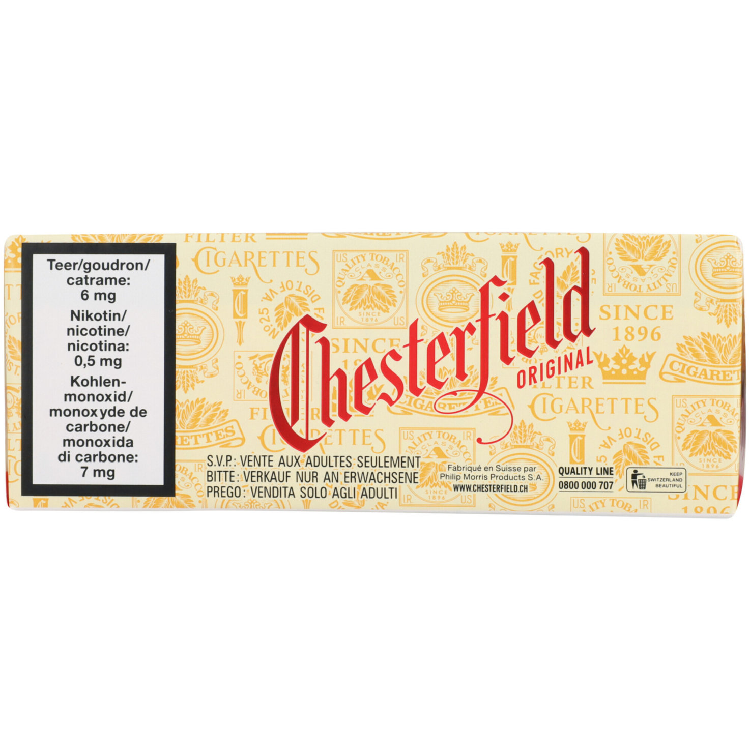 Chesterfield Zigaretten Original 25 Box Stange
