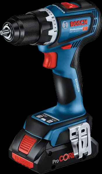 BOSCH COMBI-KIT 4 18V TOOLS: GSR 18V-90C + GWS 18V-15 PSC + GKM 18V-50 + GGS 18V-23 PLC + 1 4.0 AH BATTERY (PROCORE) + 2 5.5 AH BATTERIES (PROCORE) + GAL 1880CV (L) PROFESSIONAL