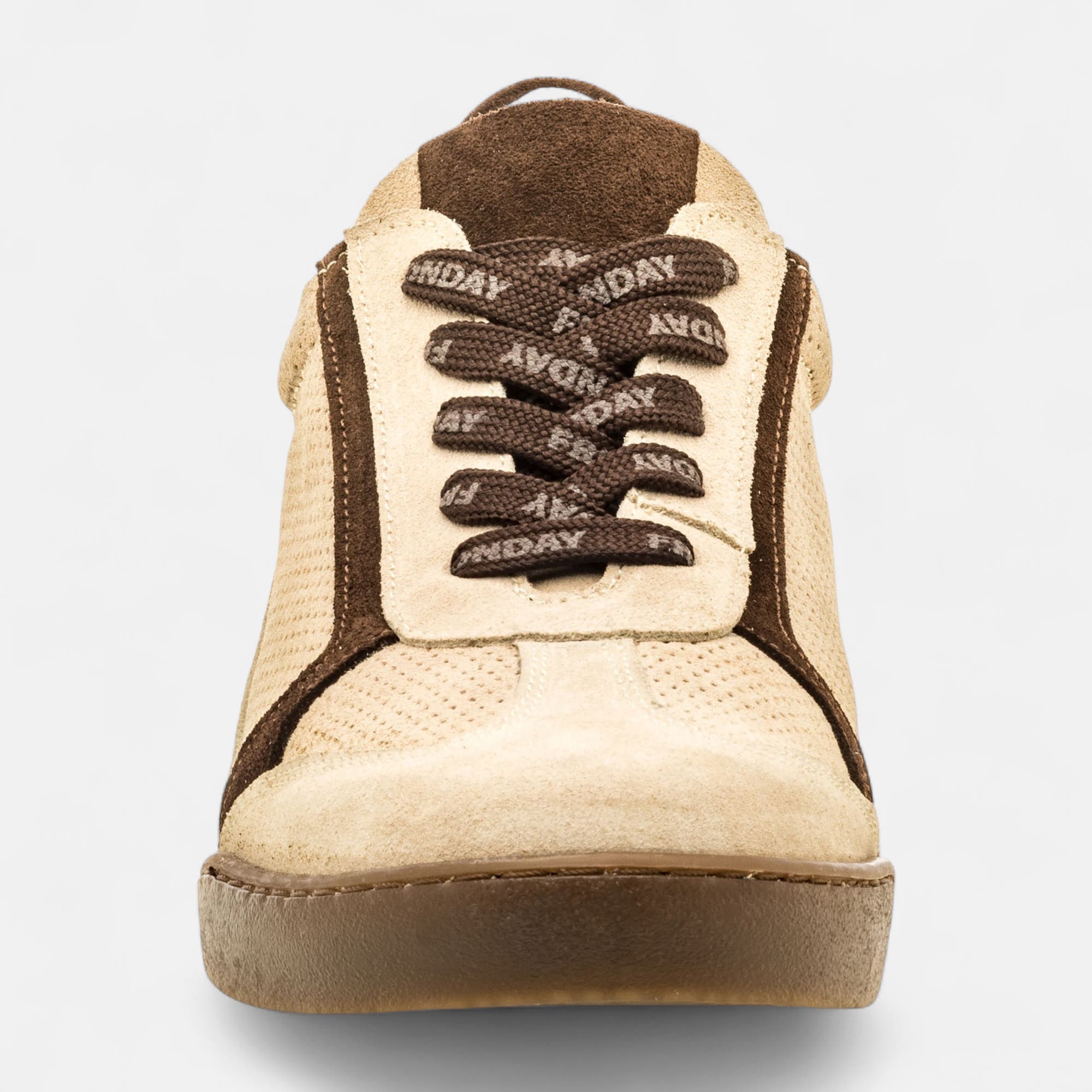Baskets basses Femme en cuir beige