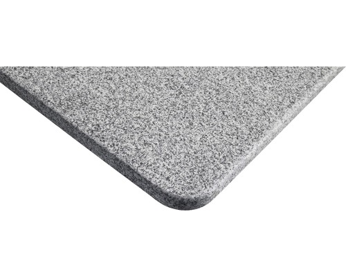 FLAIRSTONE Zwembadrand IJsland wit grijs hoekstuk binnen + buiten afgerond 60x35 / 60x35 x 3 cm