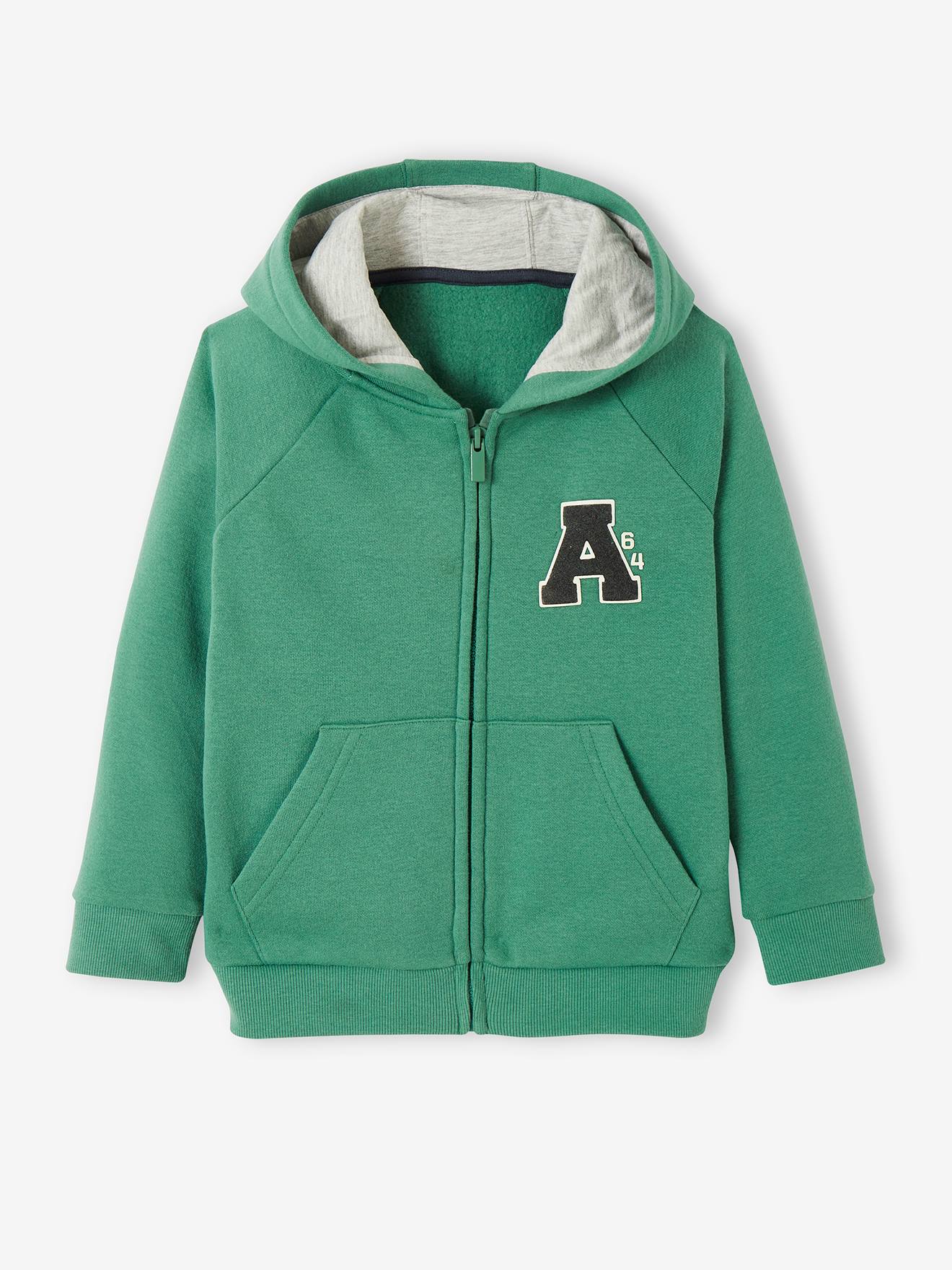 Moletom infantil masculino azul escuro liso com zíper e estampas.