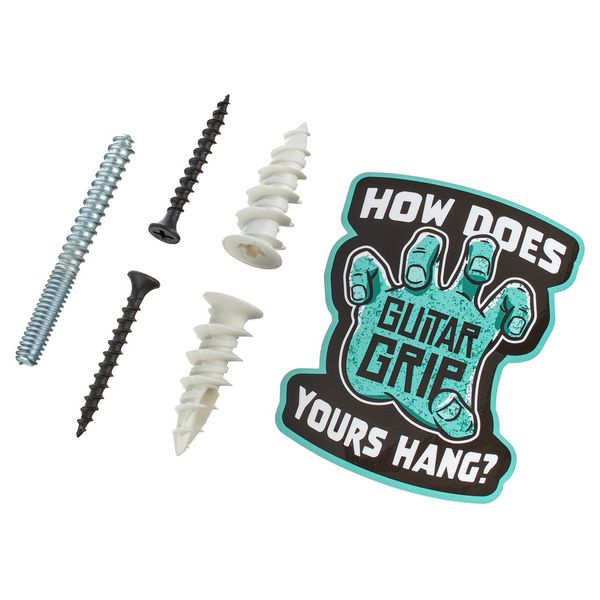 Guitar Grip Silver Metallic Male Hand left