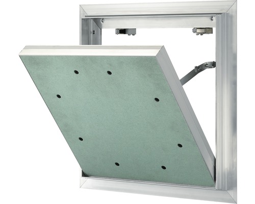 AluQuattro® toegangsluik met gipsplaatinzetstuk GKBI 2 x 12,5 mm en kliksluiting 300 mm x 300 mm