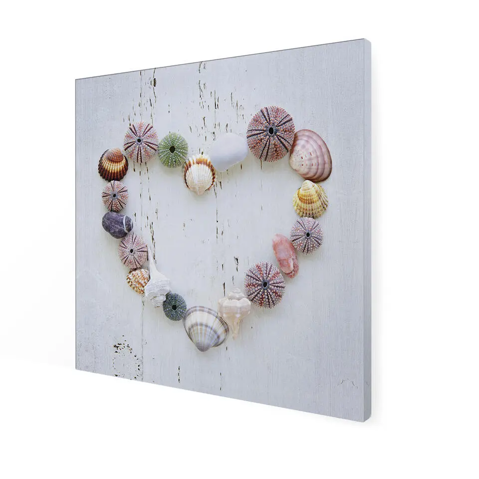 Art for the Home Schelpenhart Buitencanvas 50x50 cm