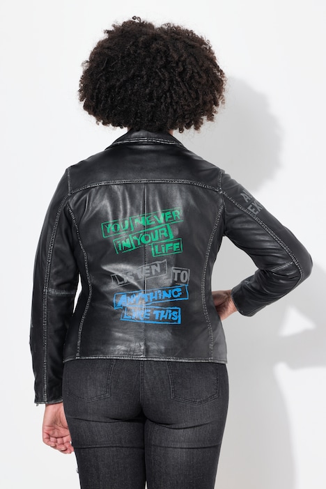 Lederjacke, Bikerjacke, moderne Print