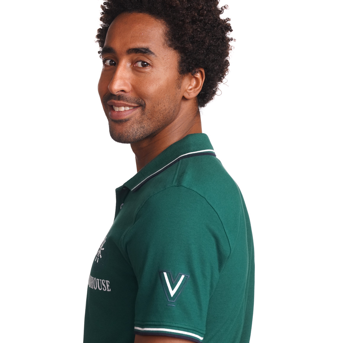 VanVaan Herren Poloshirt mit Print dunkelgrün