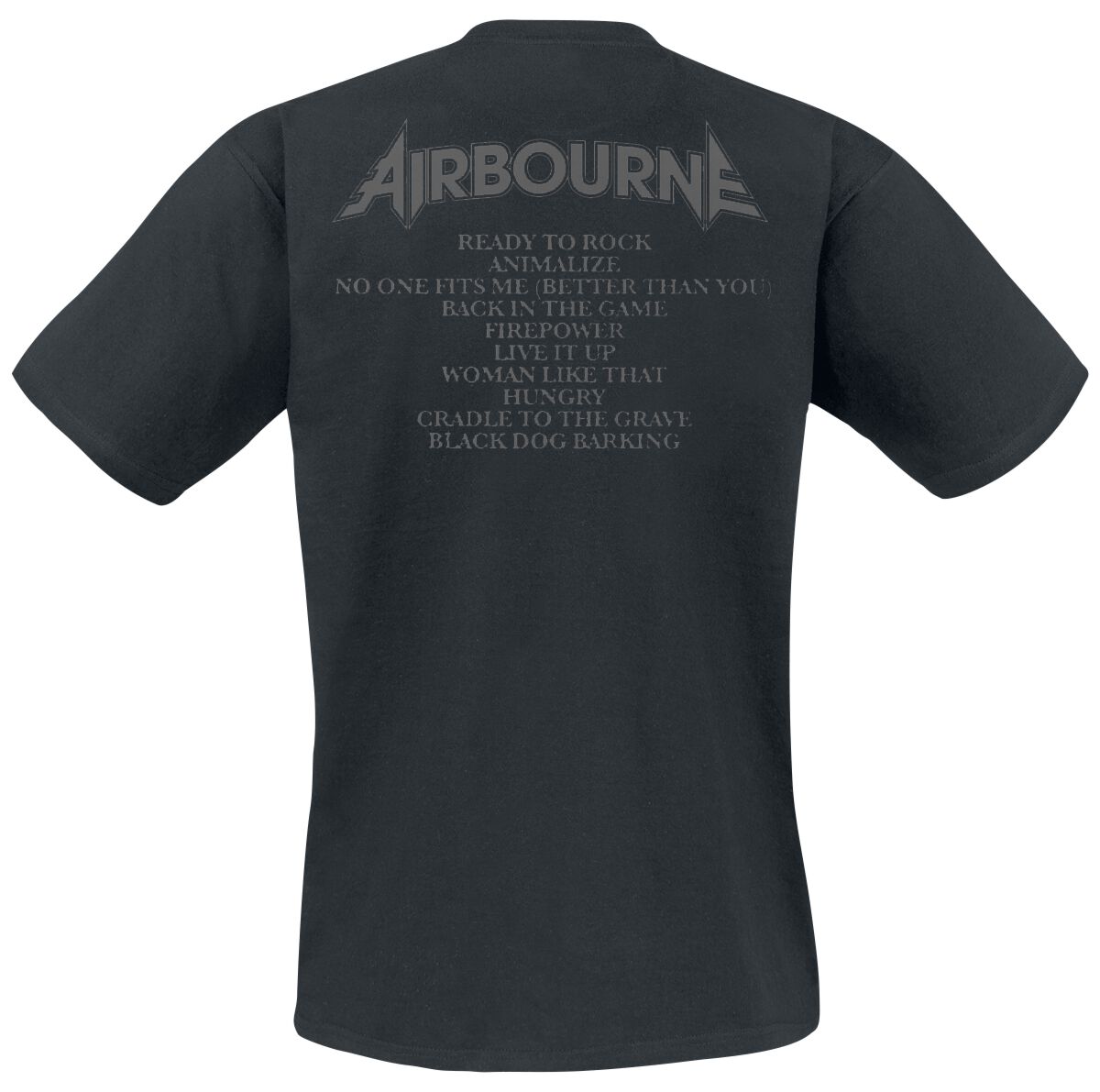 Black Dog Barking Tracks | Airbourne T-Shirt Manches courtes