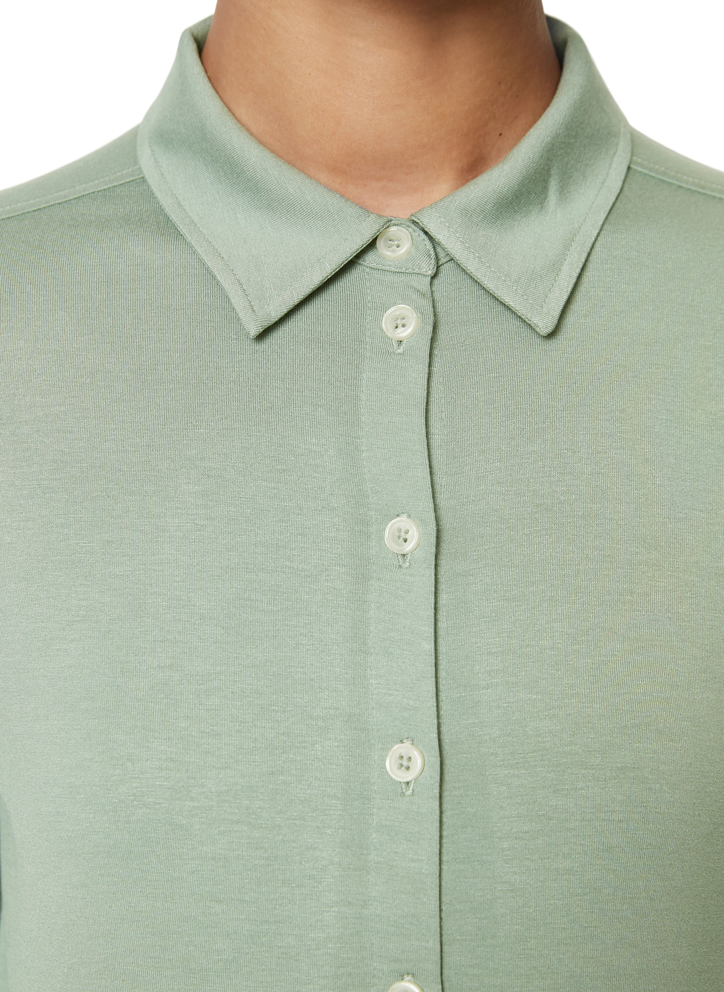 Chemise fluide col classique| Vert