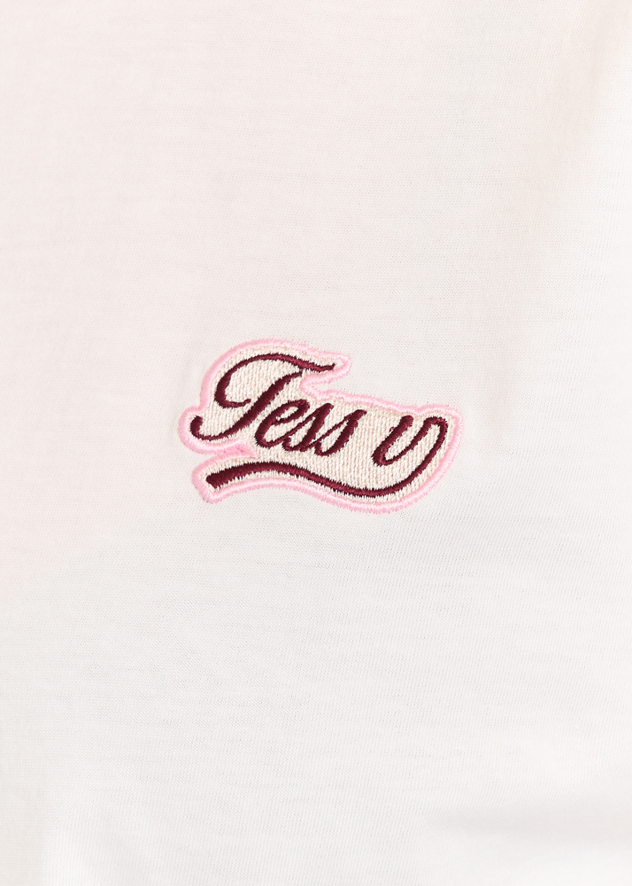 Patch t-shirt creme