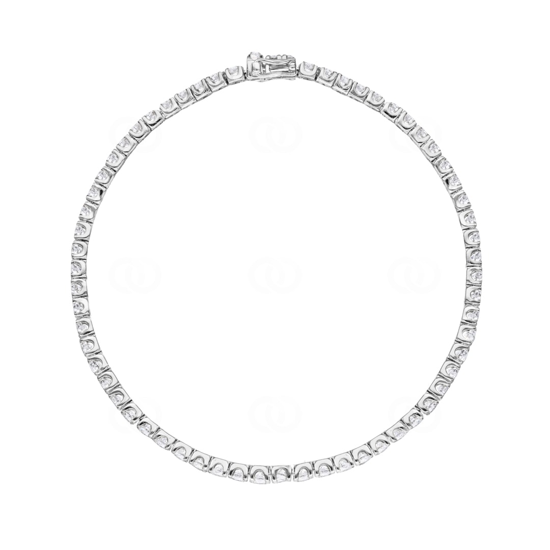 3.00 Karat Diamanten Tennisarmband 750/18 K Weissgold