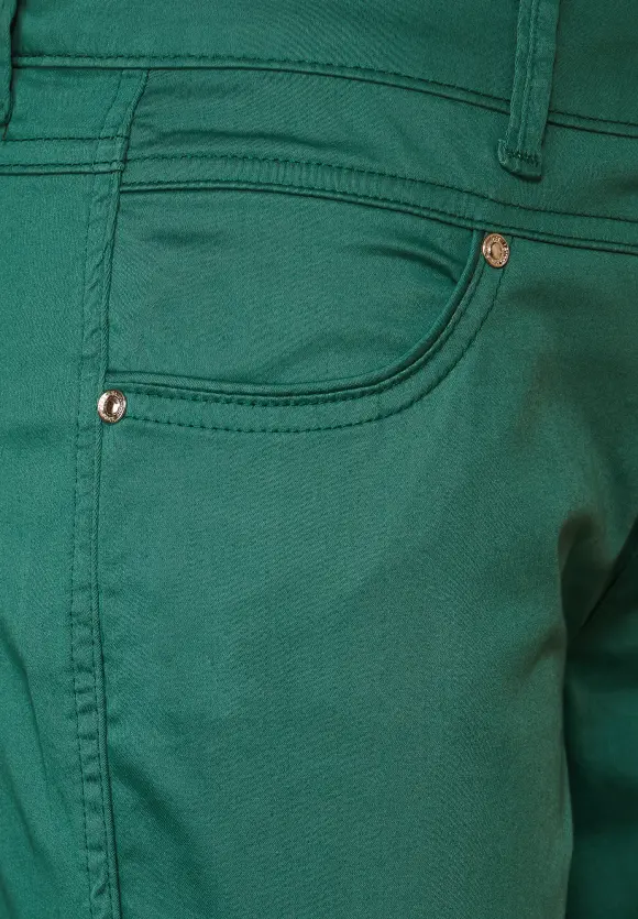 Casual Fit Satinlook Hose - lagoon green