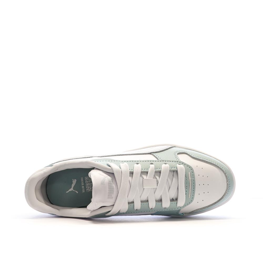Puma Baskets Blanc/Gris/Vert Femme Puma Carina