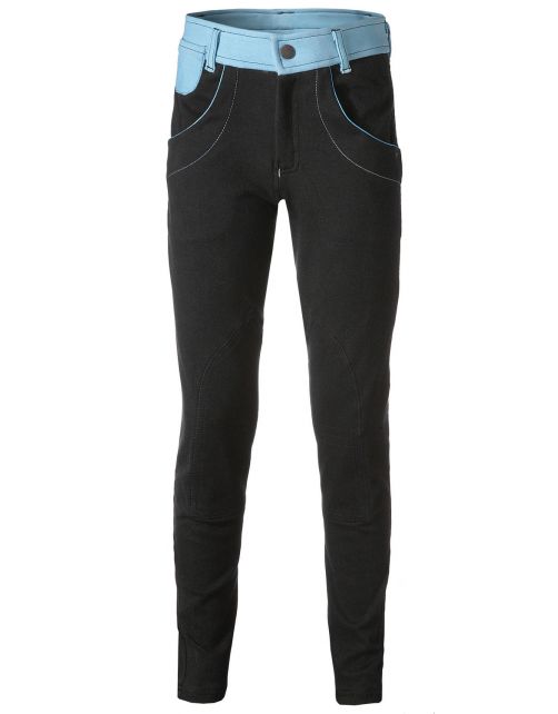 P3-Wear Rijbroek Kids Zwart&Aqua - Ruiterkleding