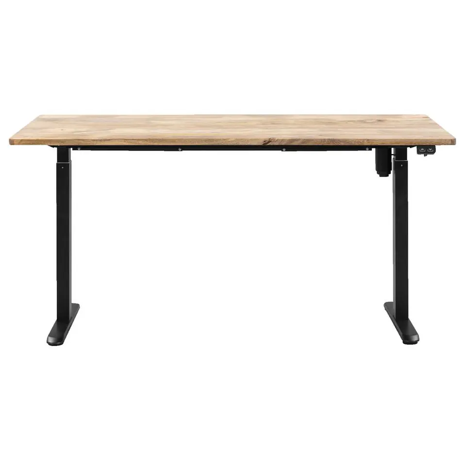 Bureau Homeworx zit/sta elektrisch verstelbaar – mangohout/zwart - 75/118x160x80 cm