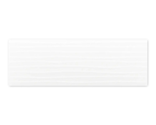Wandtegel Wave Sneeuwwit 3D glanzend 30x90 cm gerectificeerd