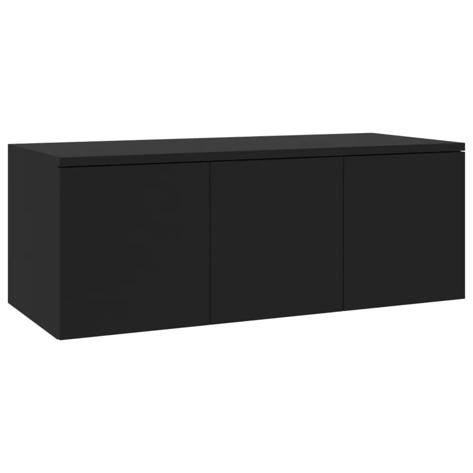 vidaXL - Tv-meubel - Zwart - Bewerkt hout