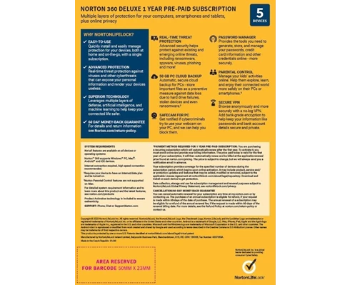 Norton 360 Security Deluxe Attach