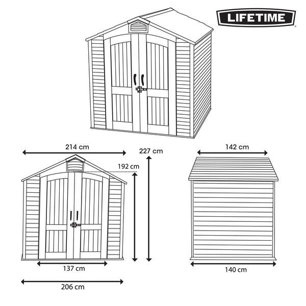 Lifetime Gerätehaus Starlet, ca.