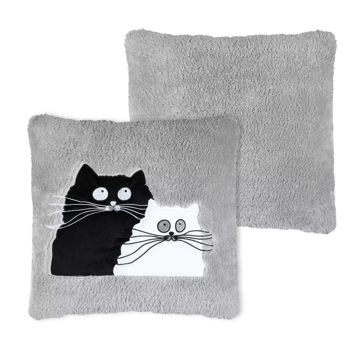 Coussin de Noël carré (45 cm) Douillet Gris