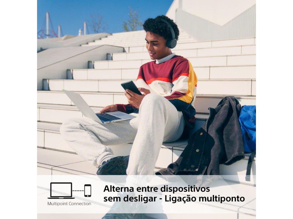 AUSCULTADORES SEM FIO SONY WHCH520B PRETO