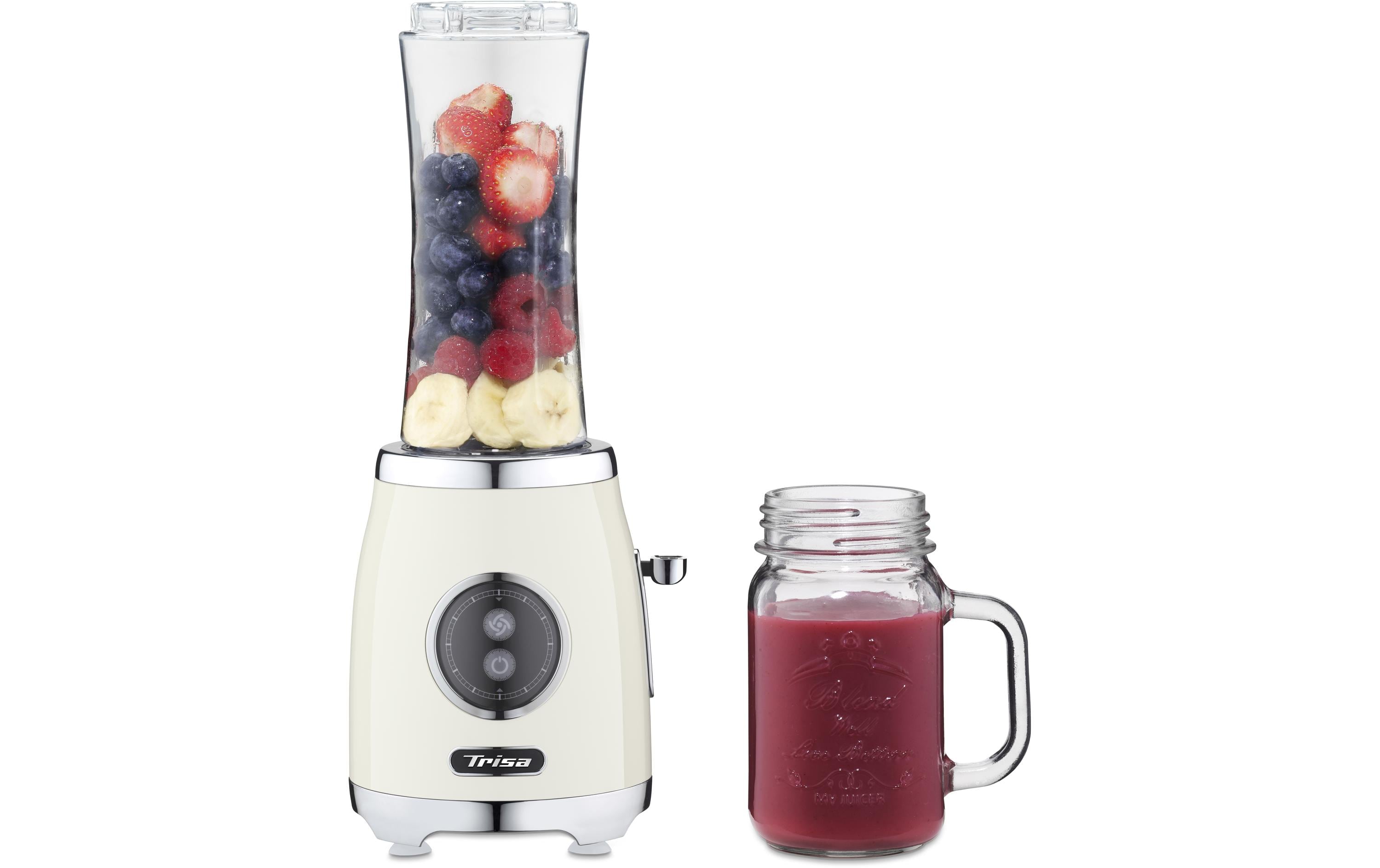 Standmixer Mix 'n' Joy Weiss-GelbBlender mit Glaskrug und Edelstahlklinge