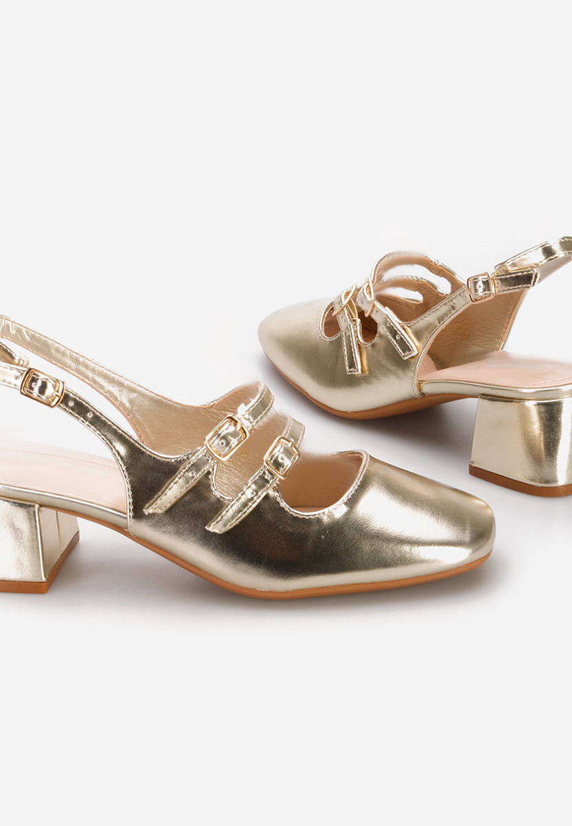 Chaussures slingback dorées Sivida