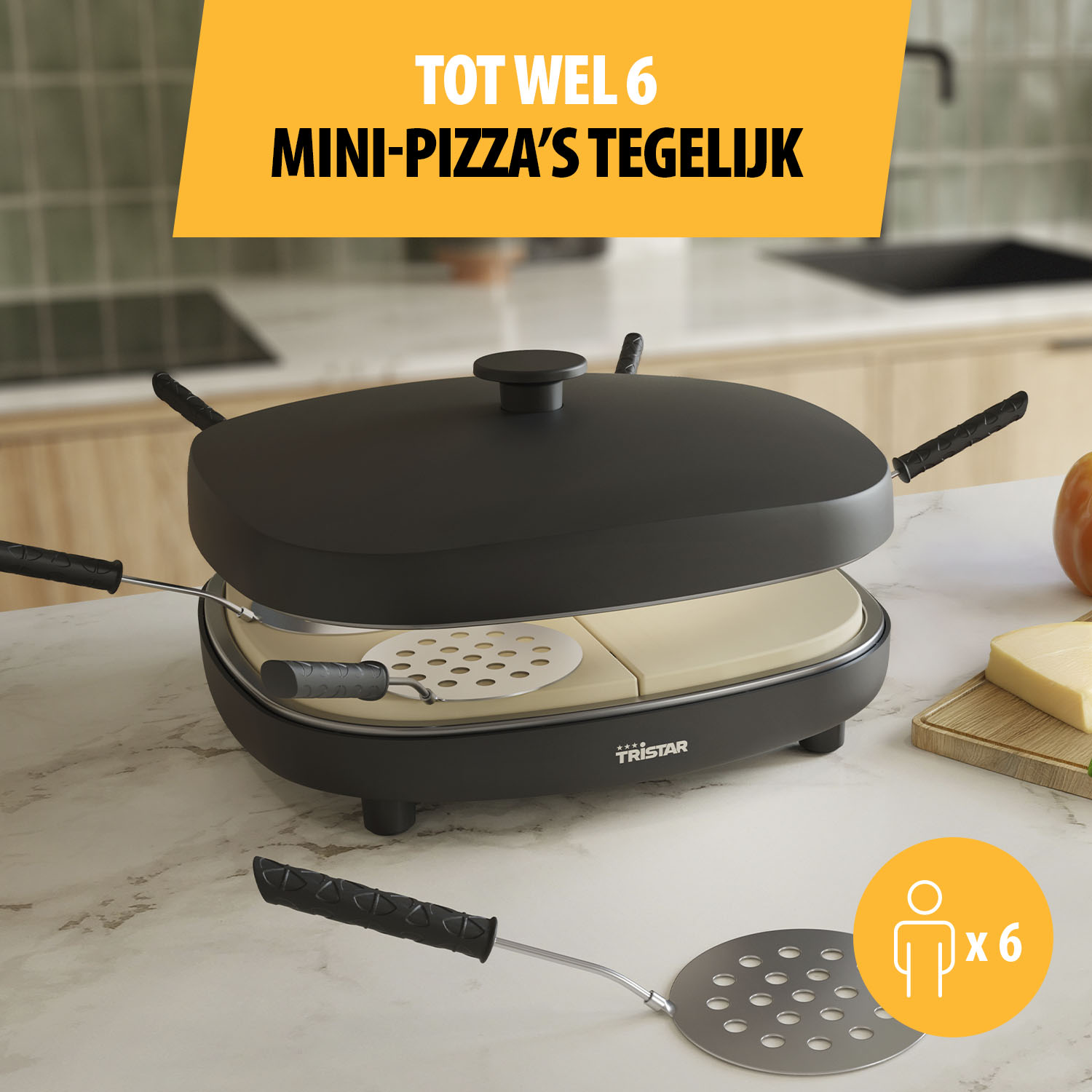 Princess PZ-9176 Pizza Family 6 gourmetset