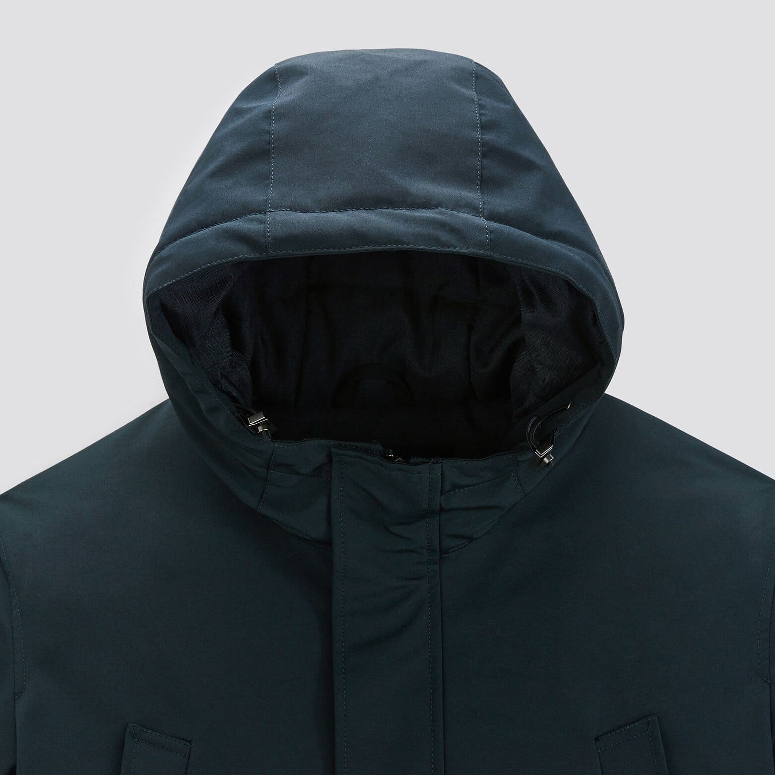 Parka courte à capuche Bleu foncé