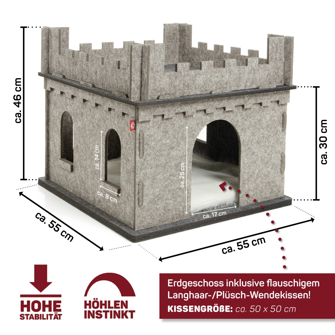Canadian Cat Company Filz Katzenburg Felty Fort beige
