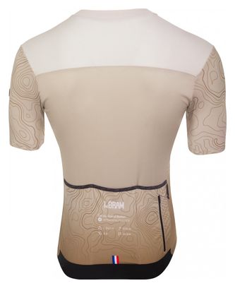 Maillot Manches Courtes LeBram Grand Ballon Beige Sable Coupe Ajustée