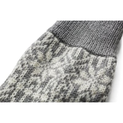 Socke Jacquard Schurwolle, Grau