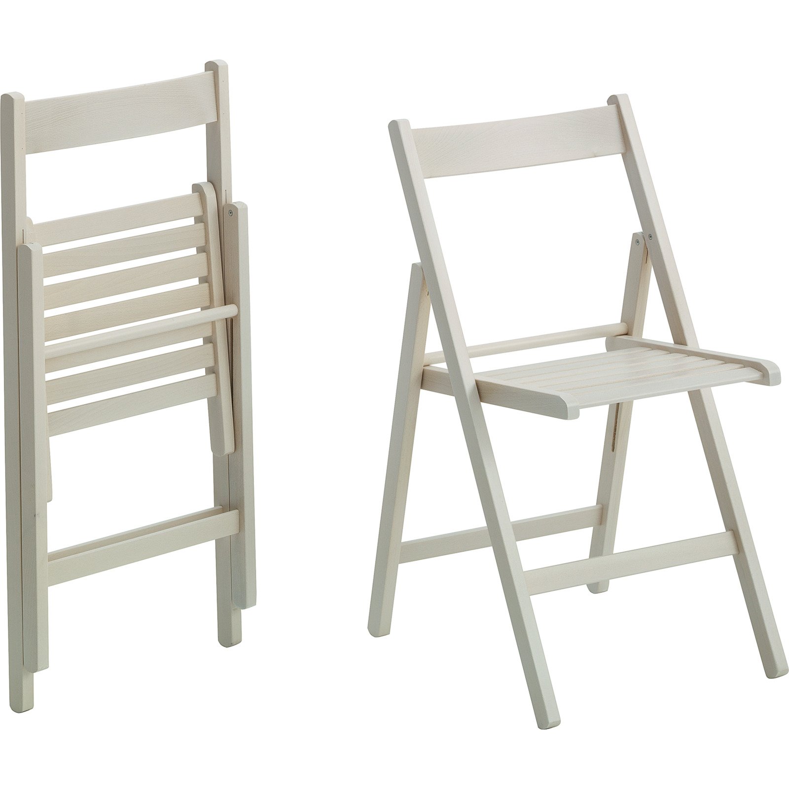 Klappstuhl Colori Buche massiv weiss