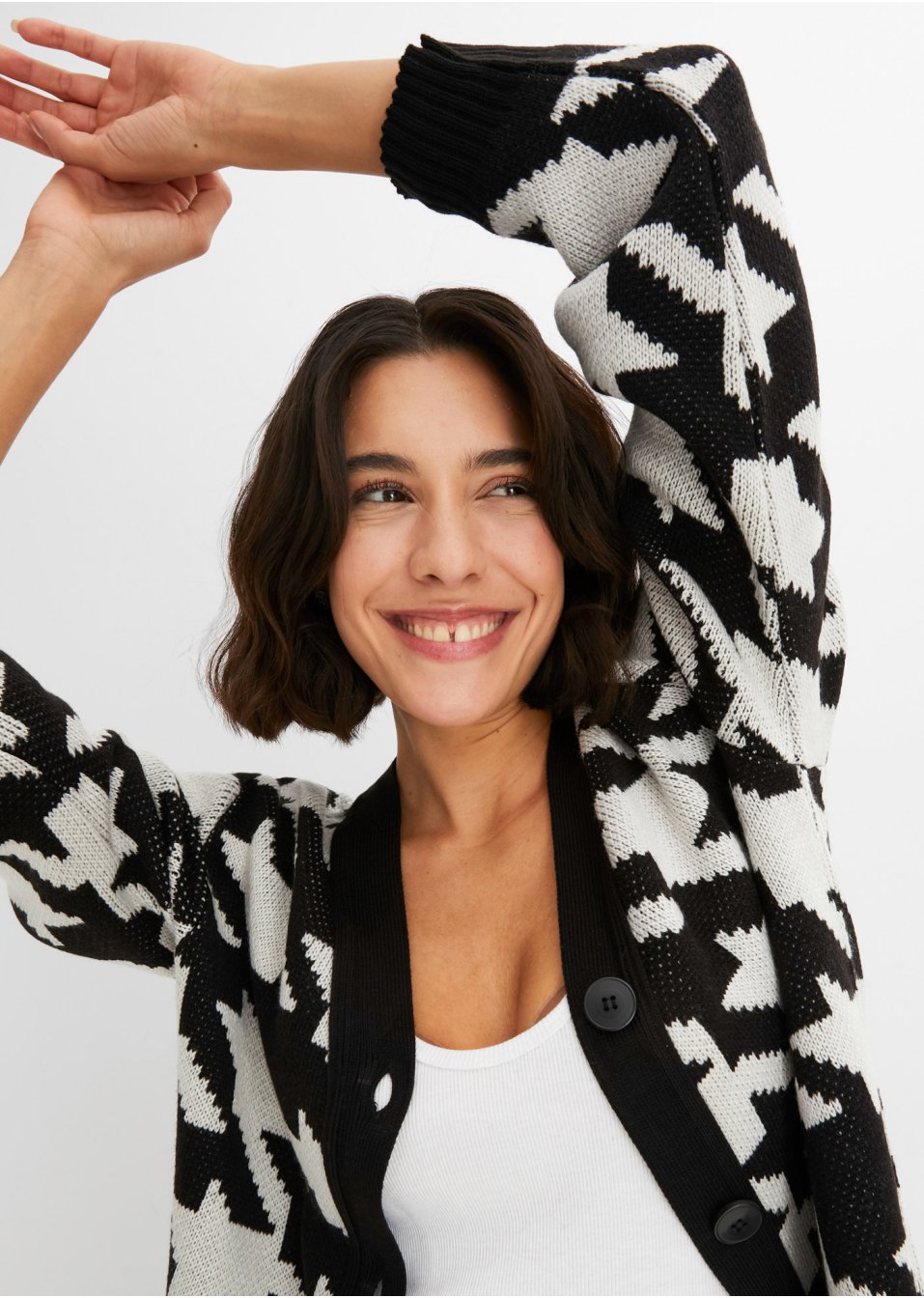Gilet en maille à motif