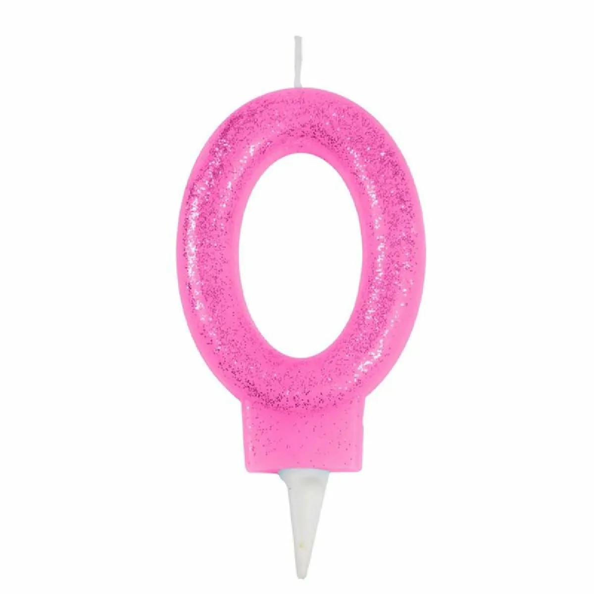 Paris Prix Bougie d'Anniversaire Paillette Chiffre 0 - Rose