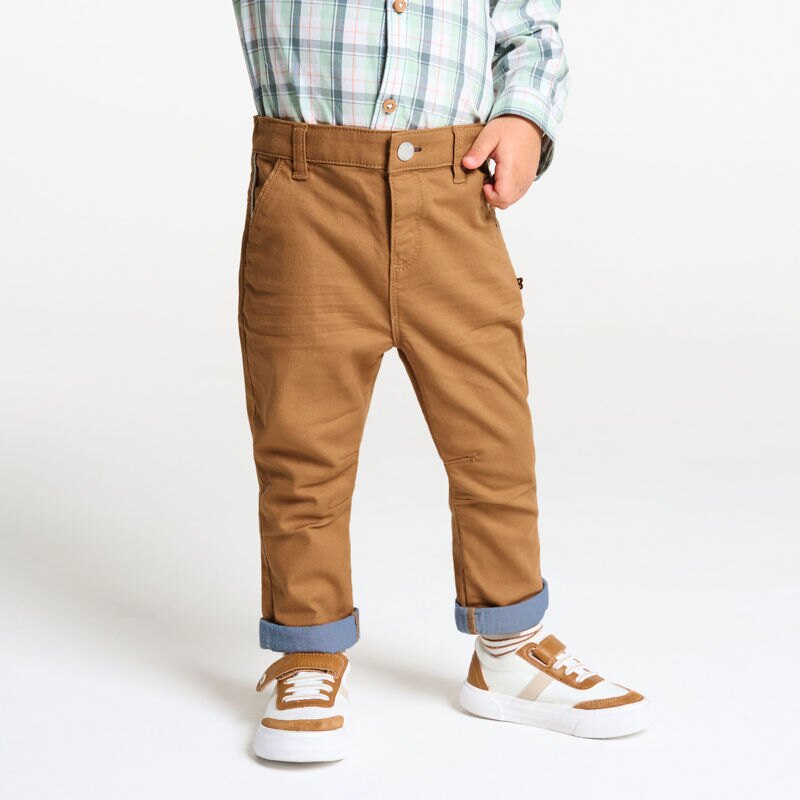Pantalon coton fantaisie marron bébé garçon Marron