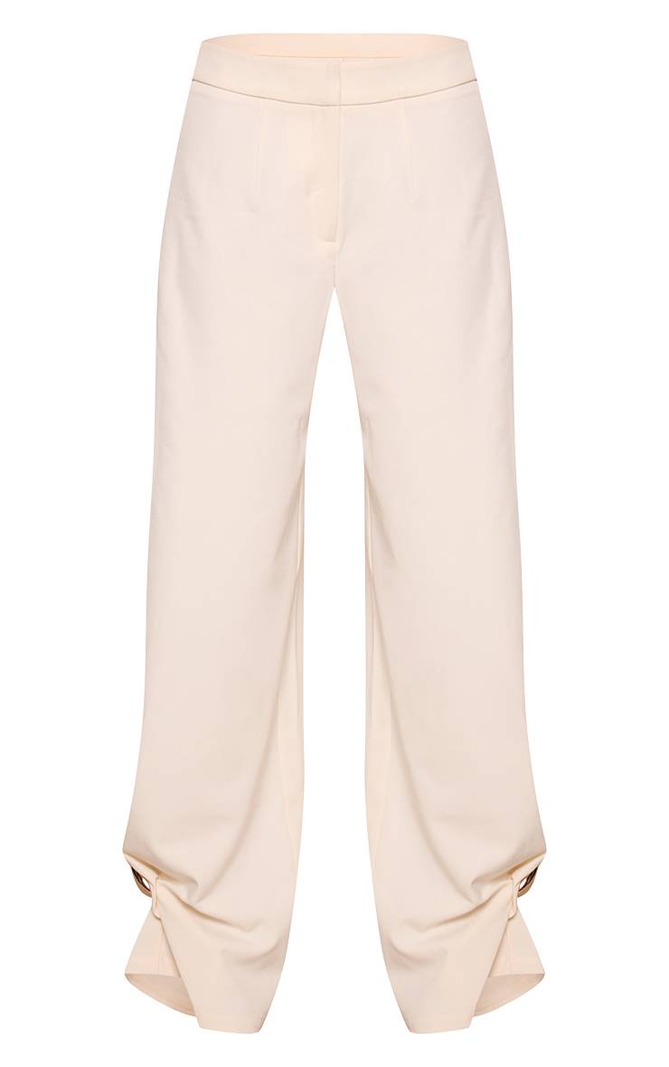 Crème Pantalon Coordonné À Détail Cocoon Contrasté
