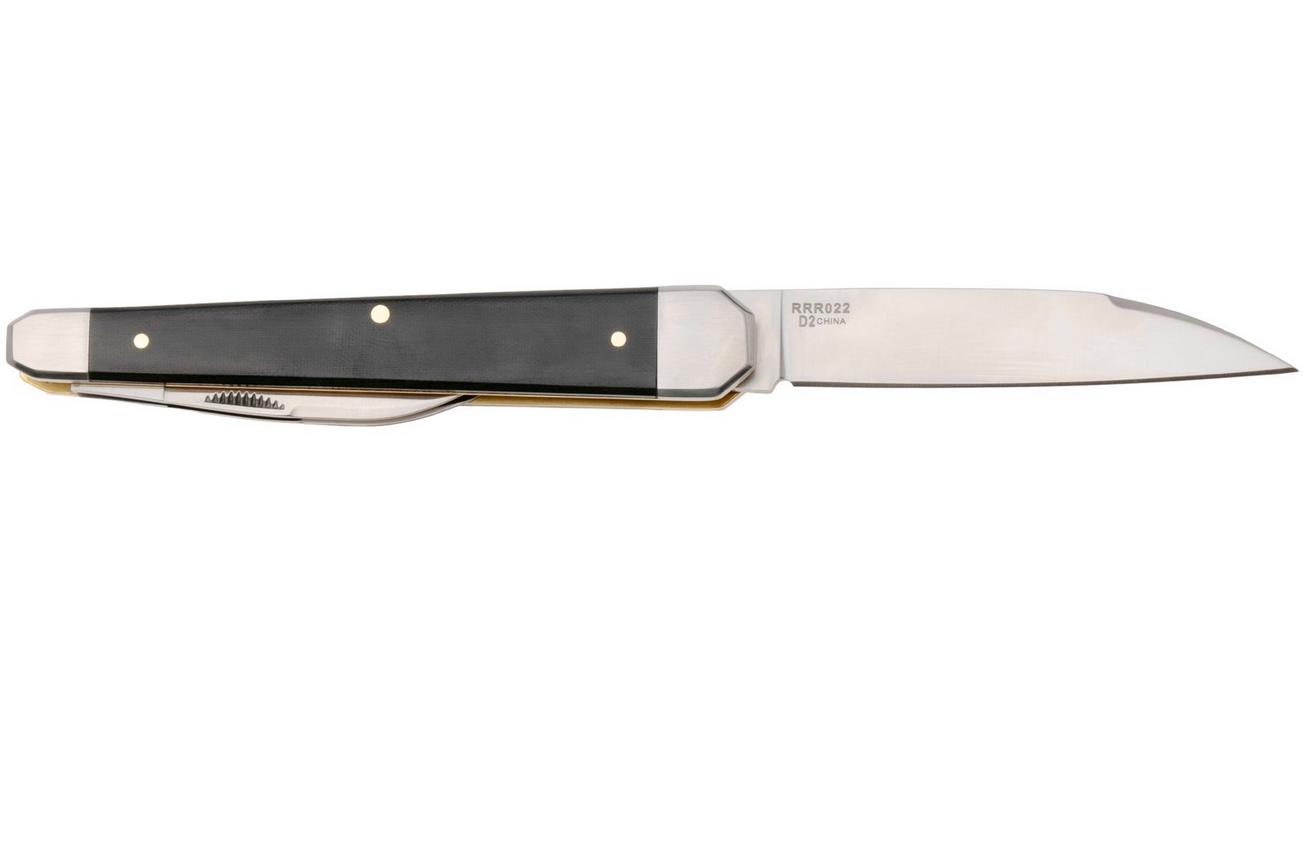 Rough Ryder Reserve Whittler RRR022, D2, Black Micarta, slipjoint zakmes
