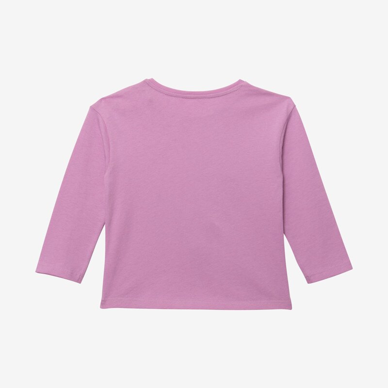 T-shirt bébé fille violet logo en coton biologique Catimini Mauve Violet