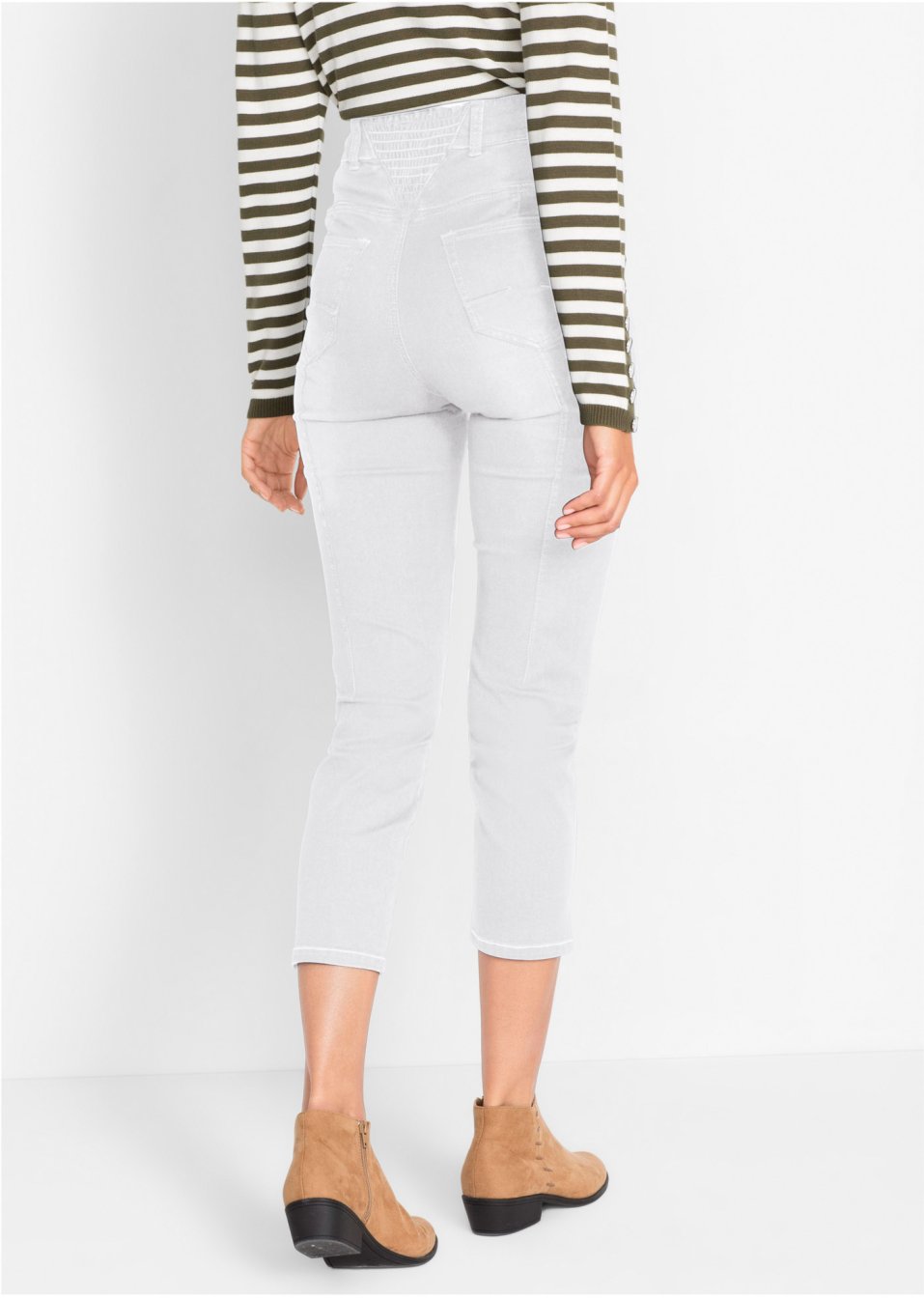 Jean push-up 7/8 avec taille confortable, Slim Fit