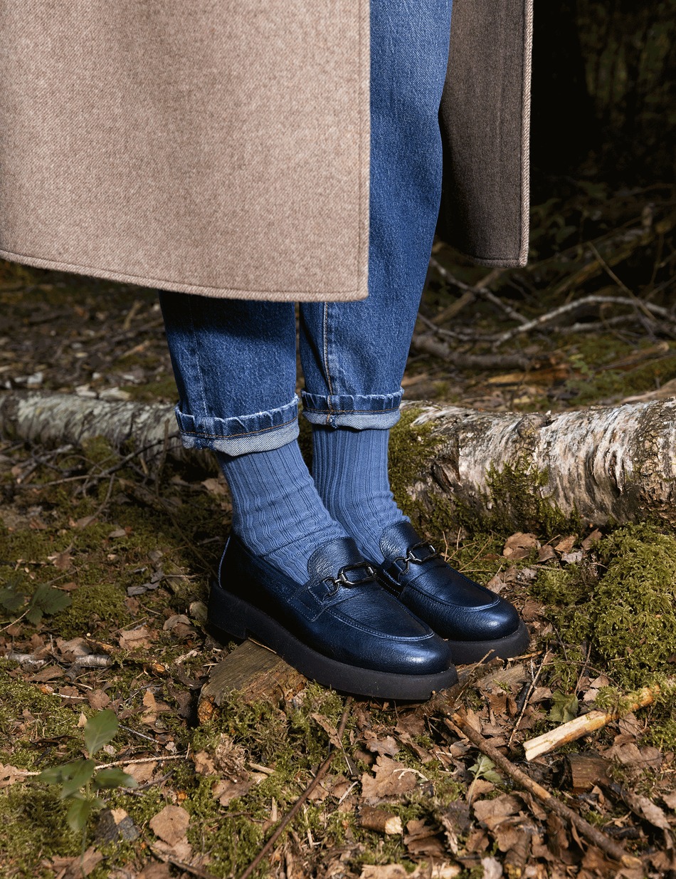 Glattleder Slipper