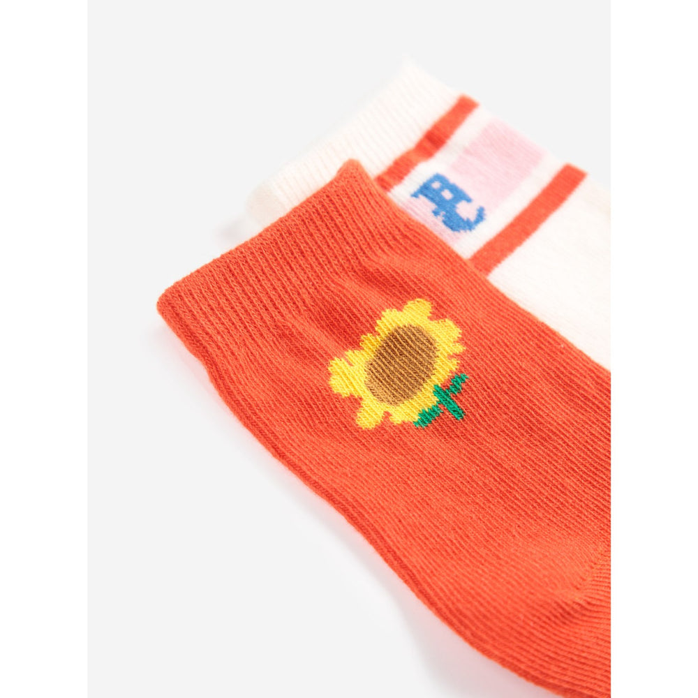 Køb Bobo Choses Multicolor Sunflower Kort Strømper 2-Pak