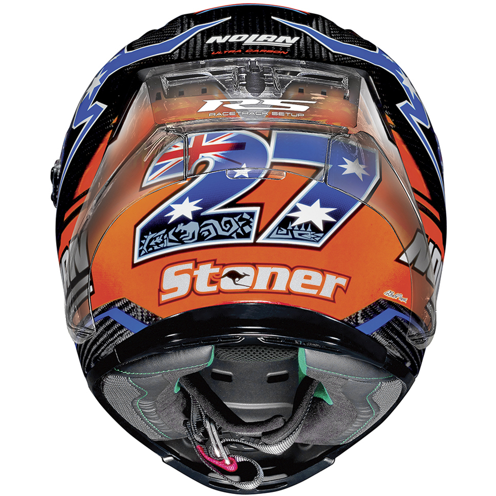 X-lite - Casque X-803 RS Ultra Carbon Replica Casey Stoner Noir / Orange / Bleu