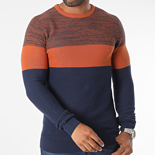 Pull 20715858 Bleu Marine Orange