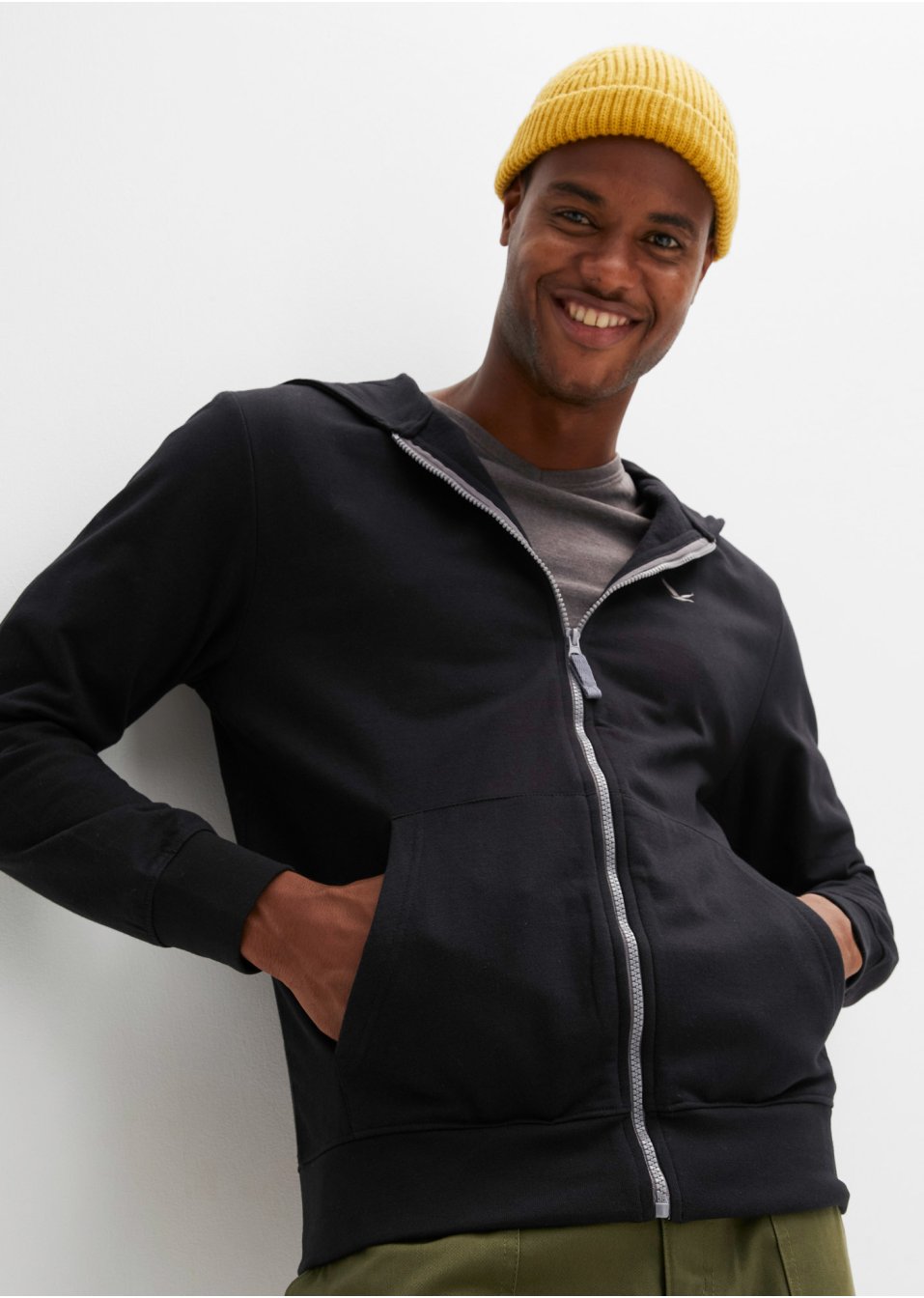Gilet sweat à capuche avec polyester recyclé